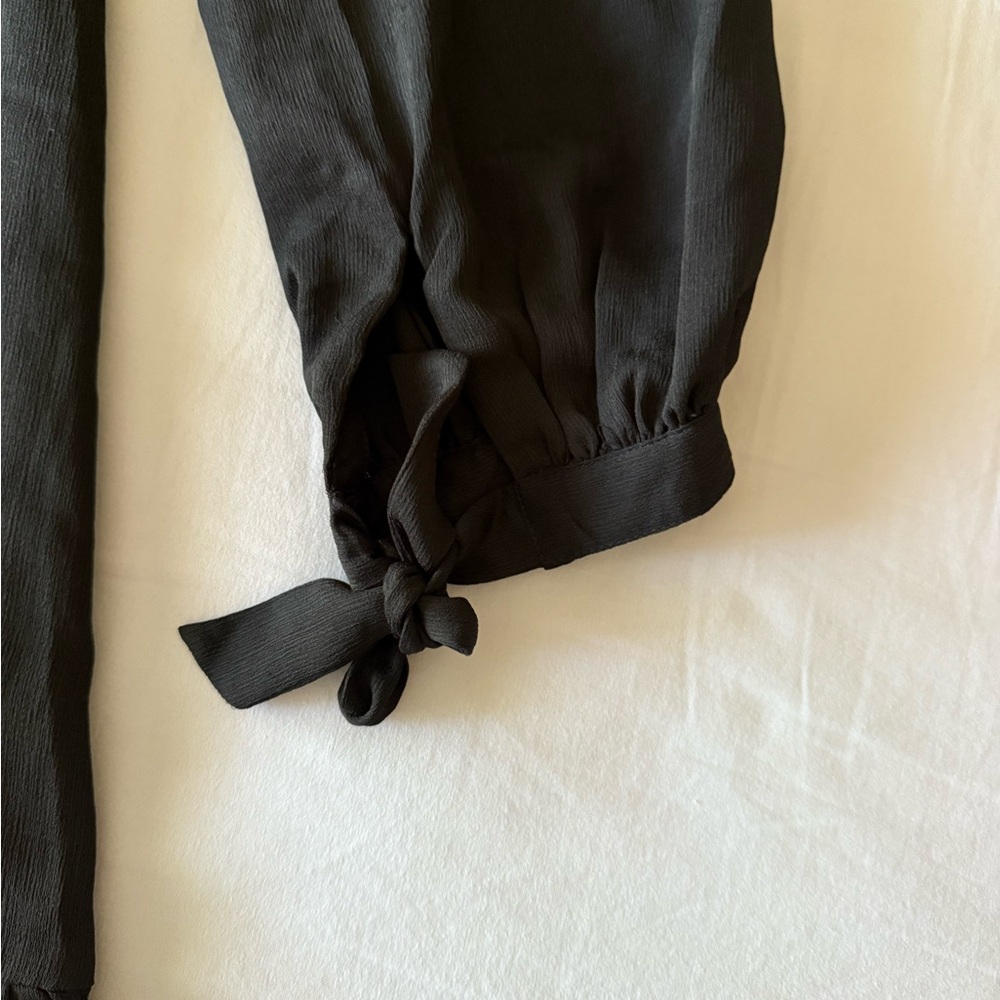 Ann Taylor Black Dress with Geometric Embroidery - Picture 8 of 12